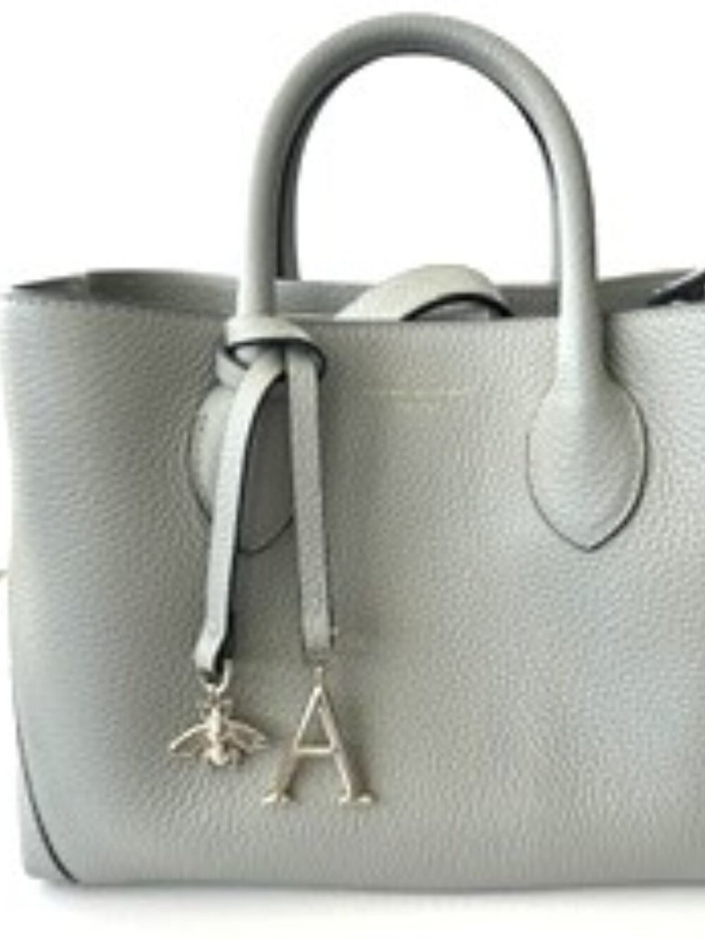 Aspinal of London Midi London Tote – Light Grey Pebbled Leather - Picture 2 of 11
